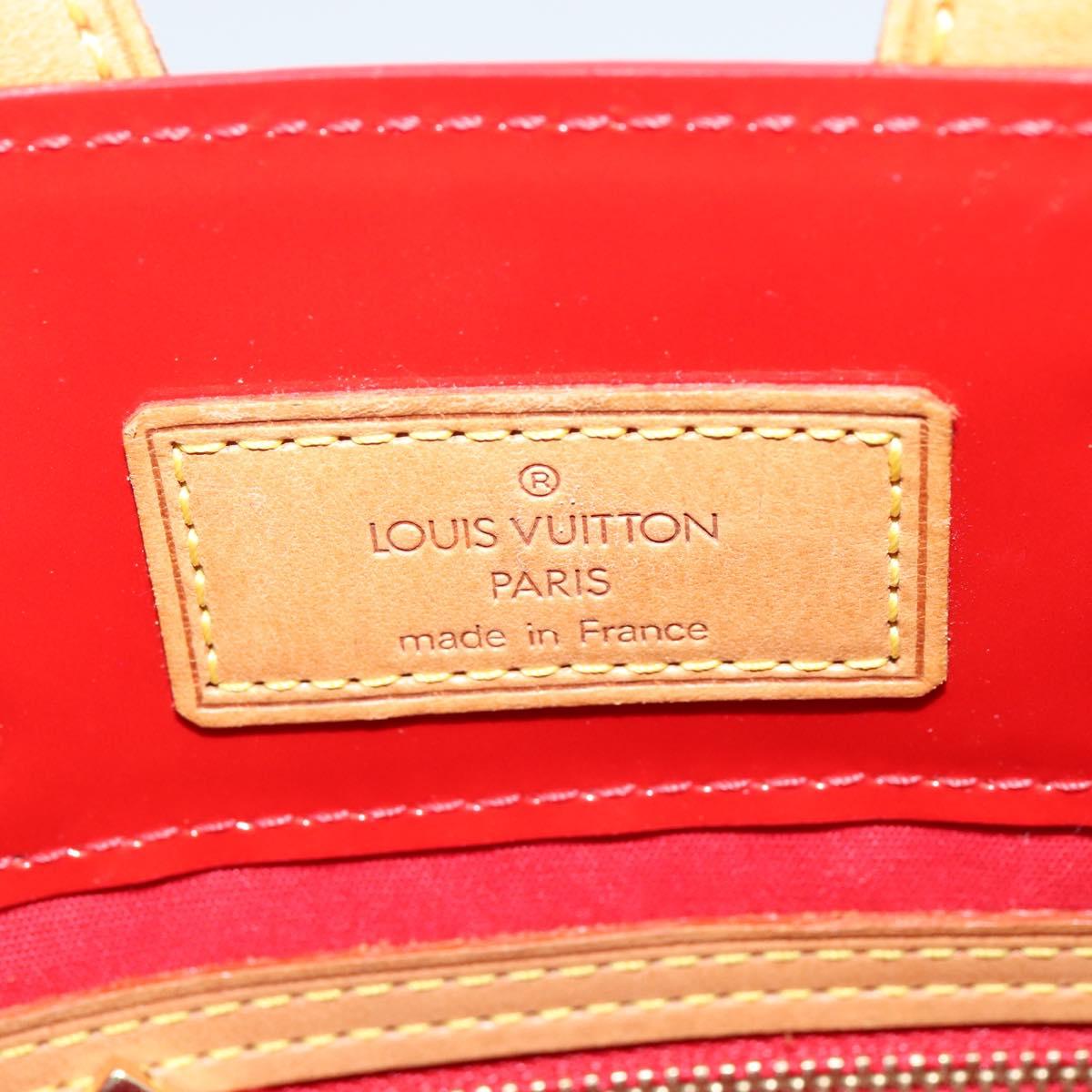 LOUIS VUITTON Monogram Vernis Reade PM Hand Bag Red Rouge M91088 LV Auth 147089