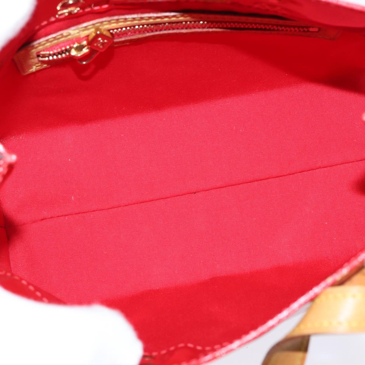 LOUIS VUITTON Monogram Vernis Reade PM Hand Bag Red Rouge M91088 LV Auth 147089