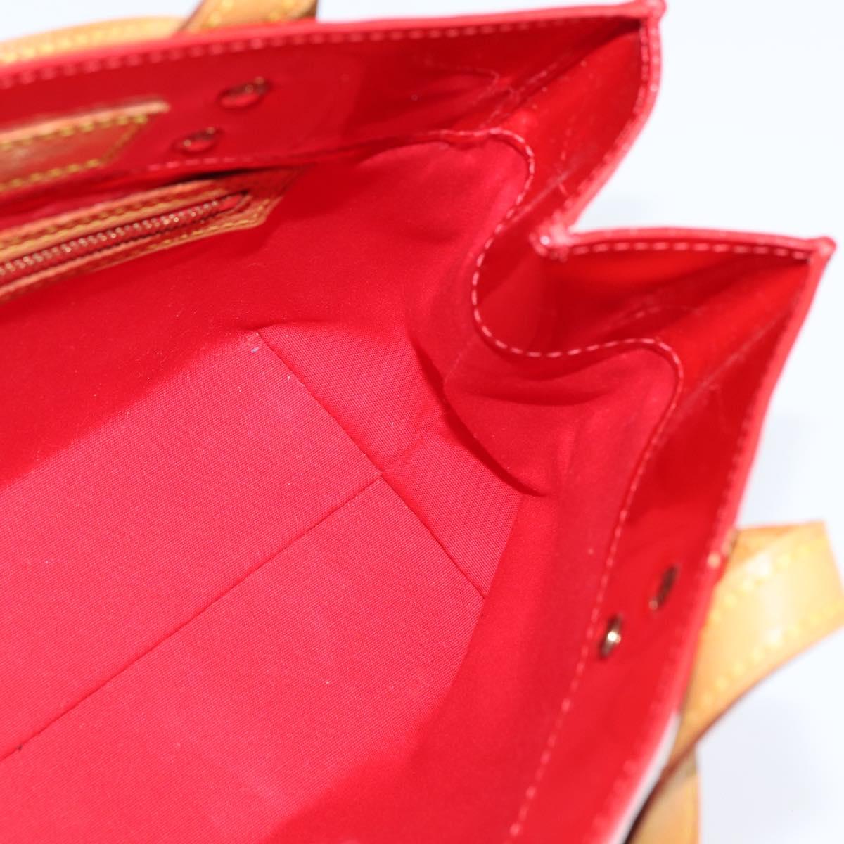 LOUIS VUITTON Monogram Vernis Reade PM Hand Bag Red Rouge M91088 LV Auth 147089
