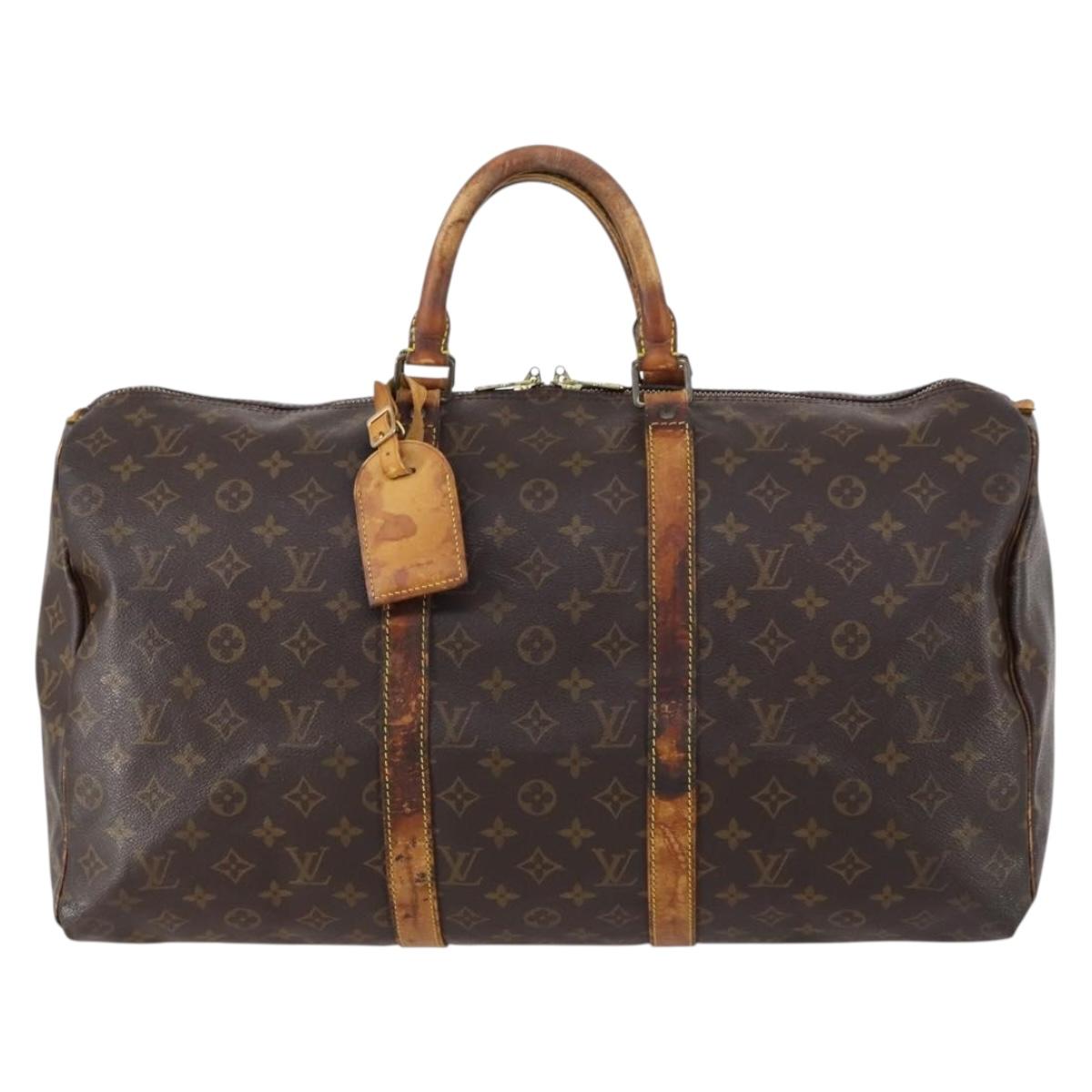 LOUIS VUITTON Monogram Keepall 50 Boston Bag M41426 LV Auth 147097