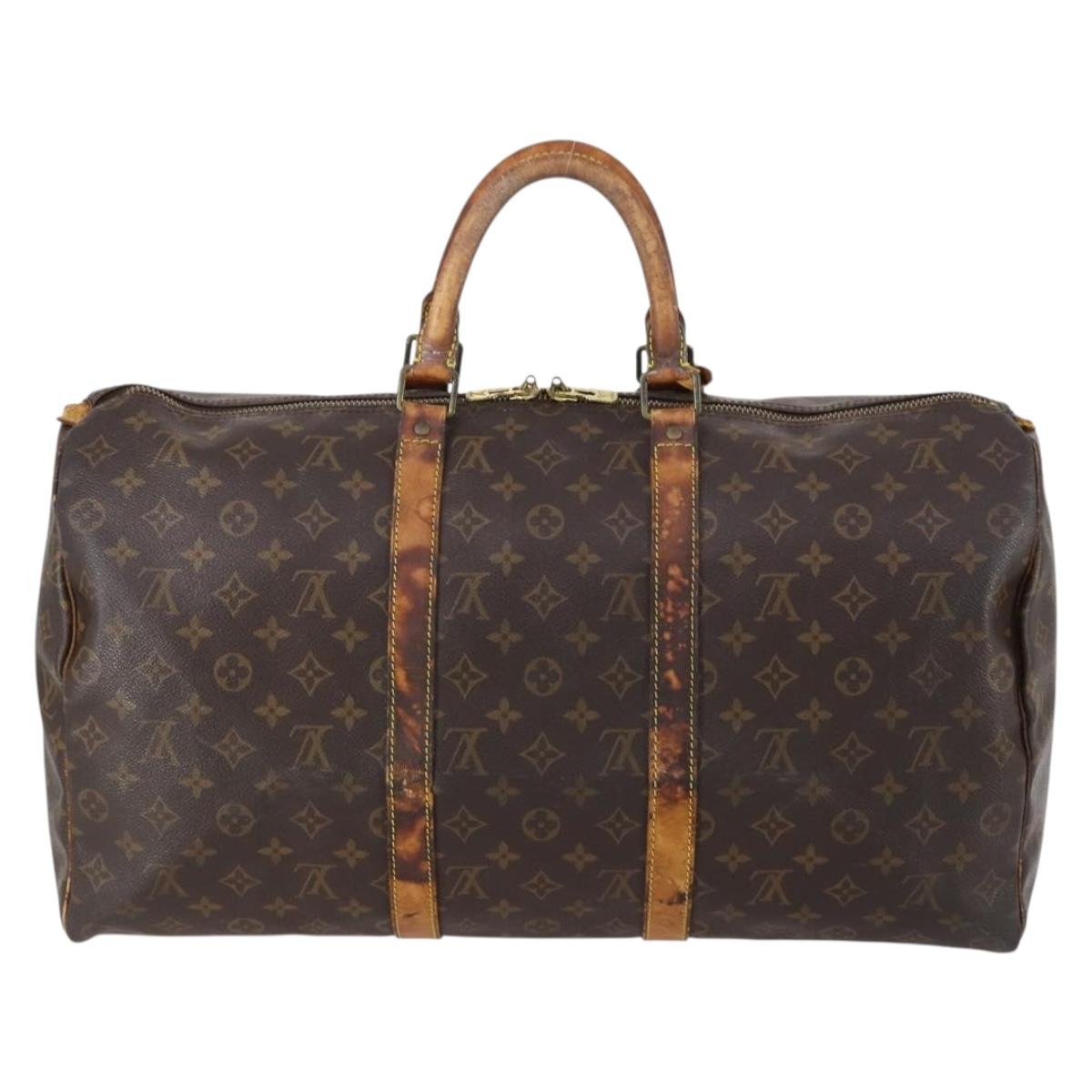 LOUIS VUITTON Monogram Keepall 50 Boston Bag M41426 LV Auth 147097