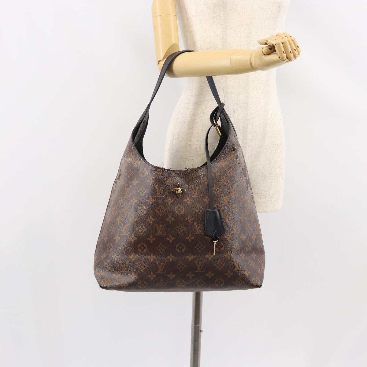 LOUIS VUITTON Monogram Flower Hobo Shoulder Bag M43545 LV Auth 147124
