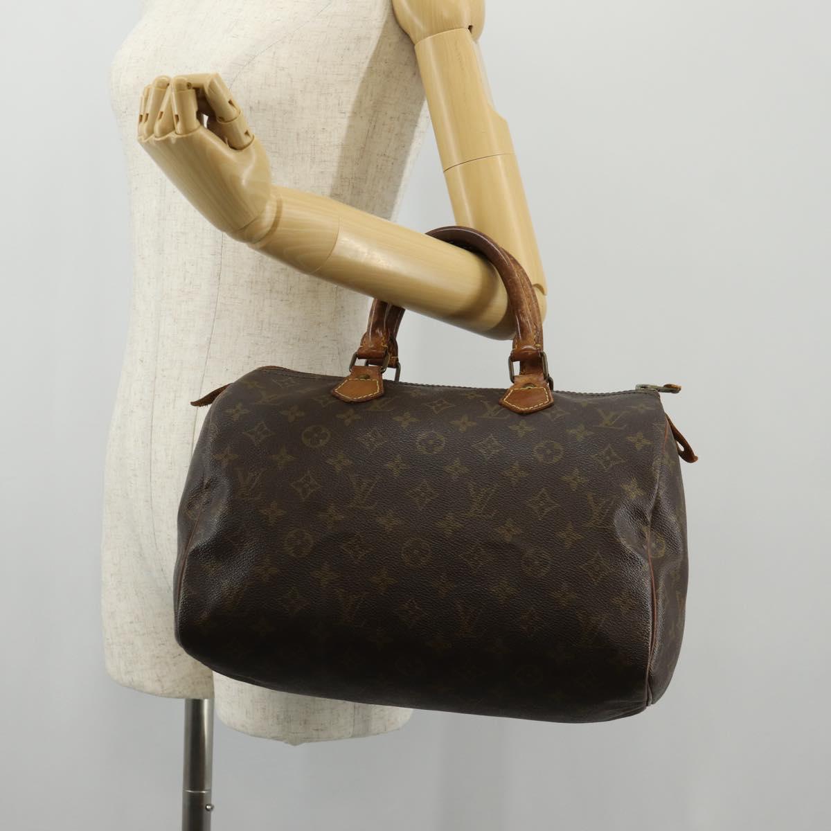 LOUIS VUITTON Monogram Speedy 30 Hand Bag M41526 LV Auth 147125