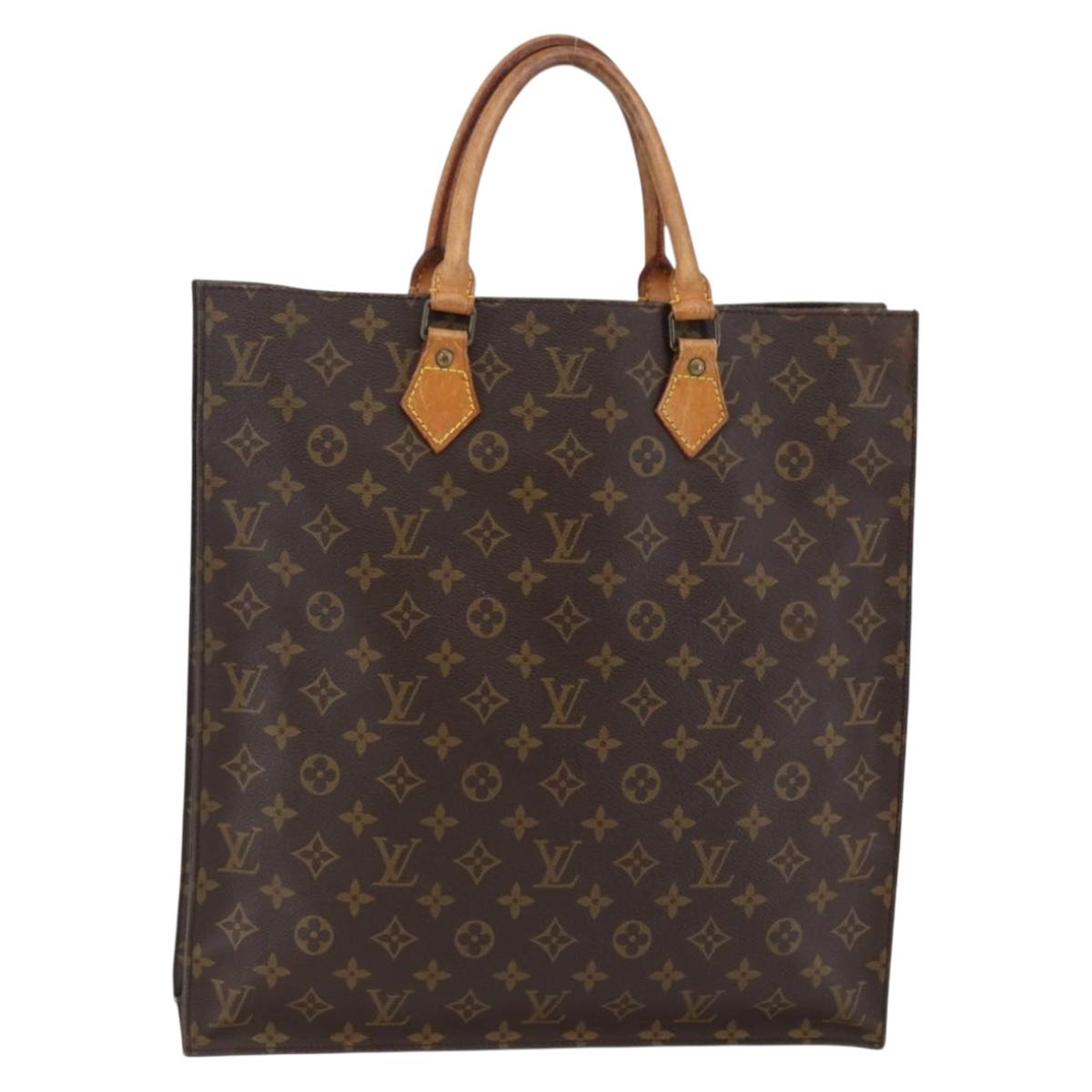 LOUIS VUITTON Monogram Sac Plat Hand Bag M51140 LV Auth 147129