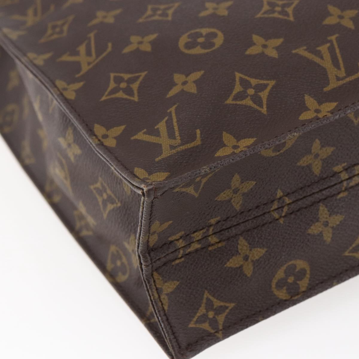 LOUIS VUITTON Monogram Sac Plat Hand Bag M51140 LV Auth 147129