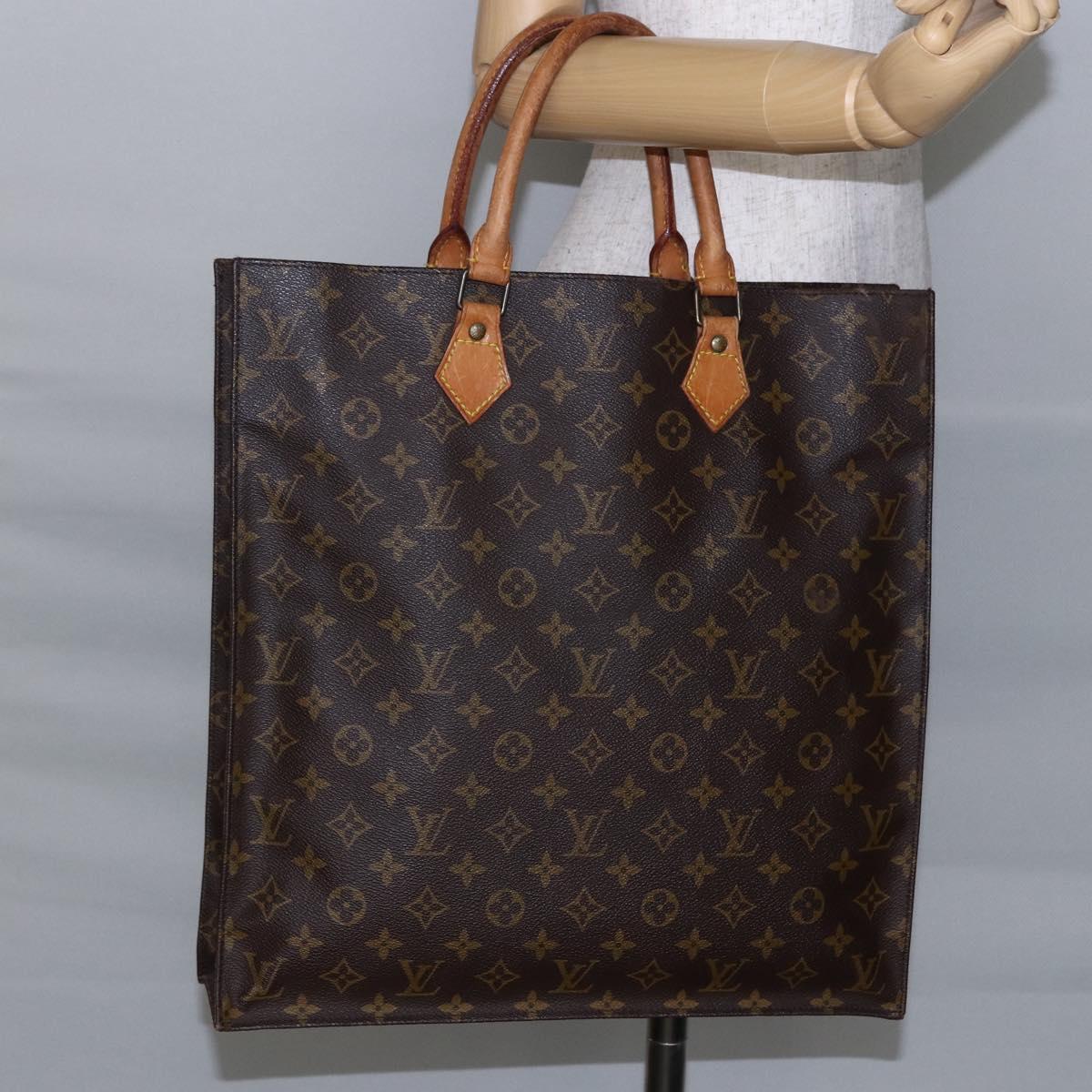 LOUIS VUITTON Monogram Sac Plat Hand Bag M51140 LV Auth 147129