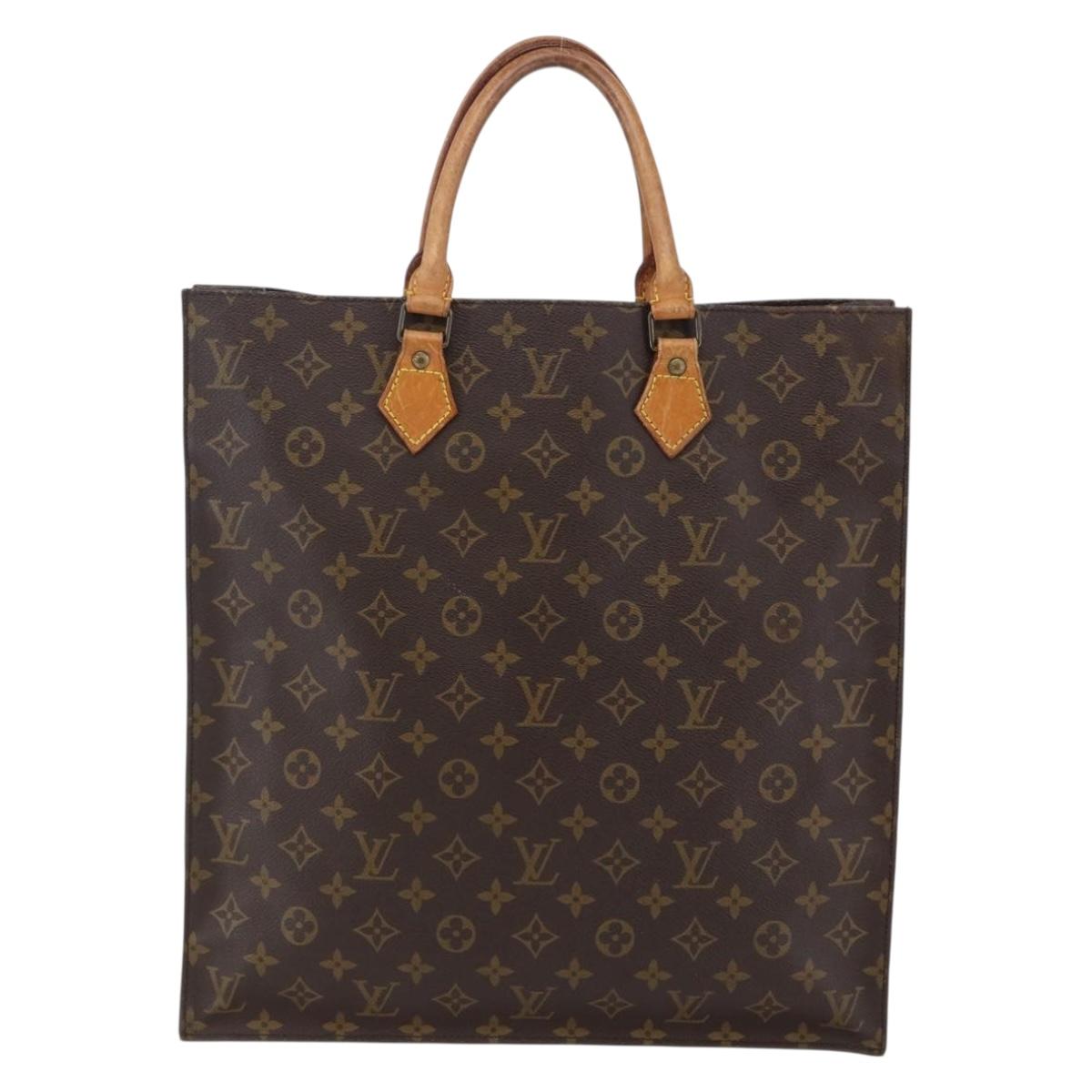 LOUIS VUITTON Monogram Sac Plat Hand Bag M51140 LV Auth 147129