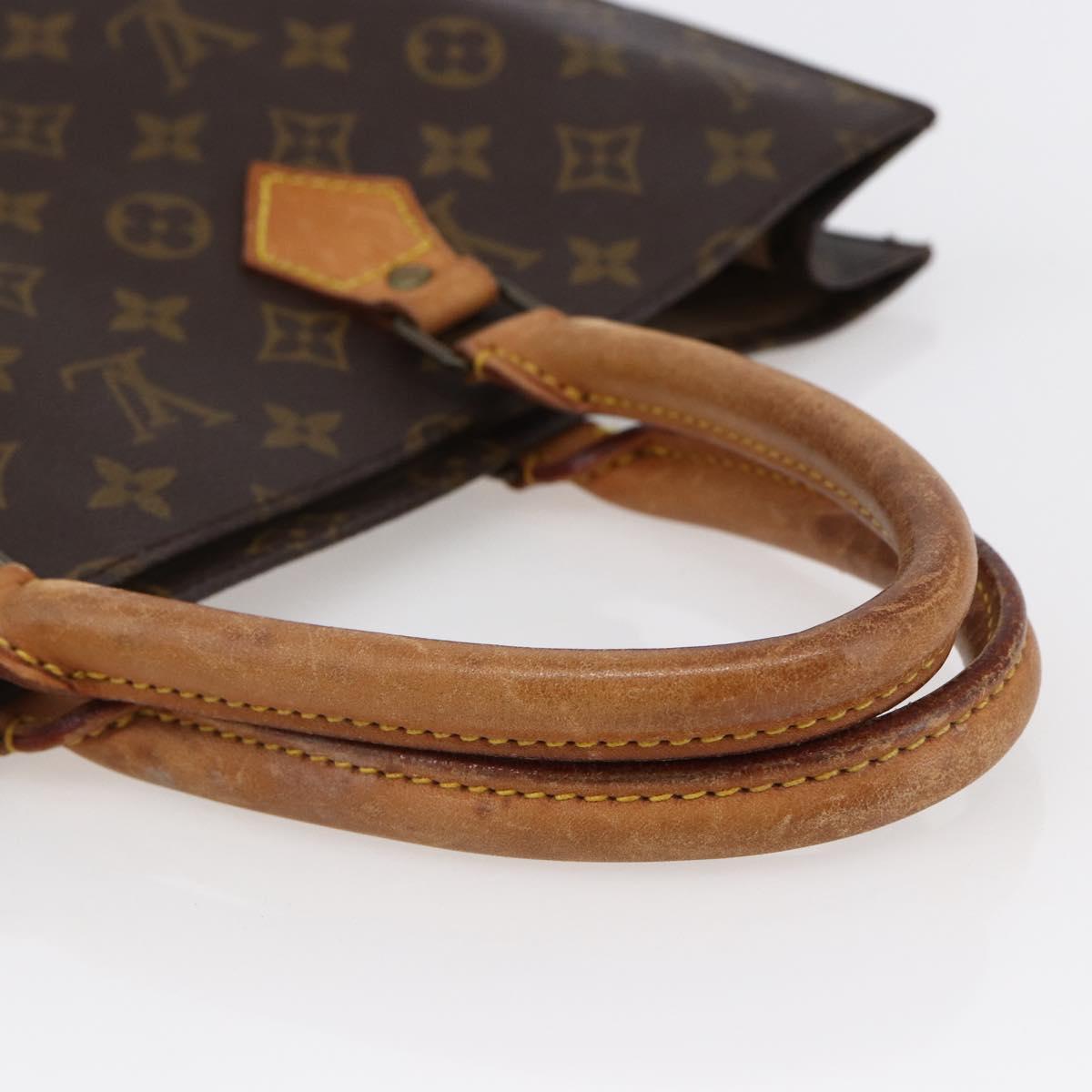 LOUIS VUITTON Monogram Sac Plat Hand Bag M51140 LV Auth 147129