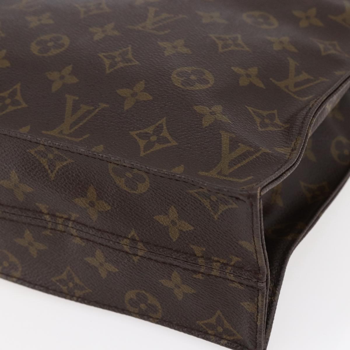 LOUIS VUITTON Monogram Sac Plat Hand Bag M51140 LV Auth 147130