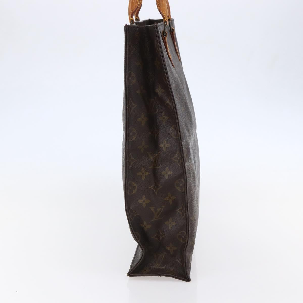 LOUIS VUITTON Monogram Sac Plat Hand Bag M51140 LV Auth 147130