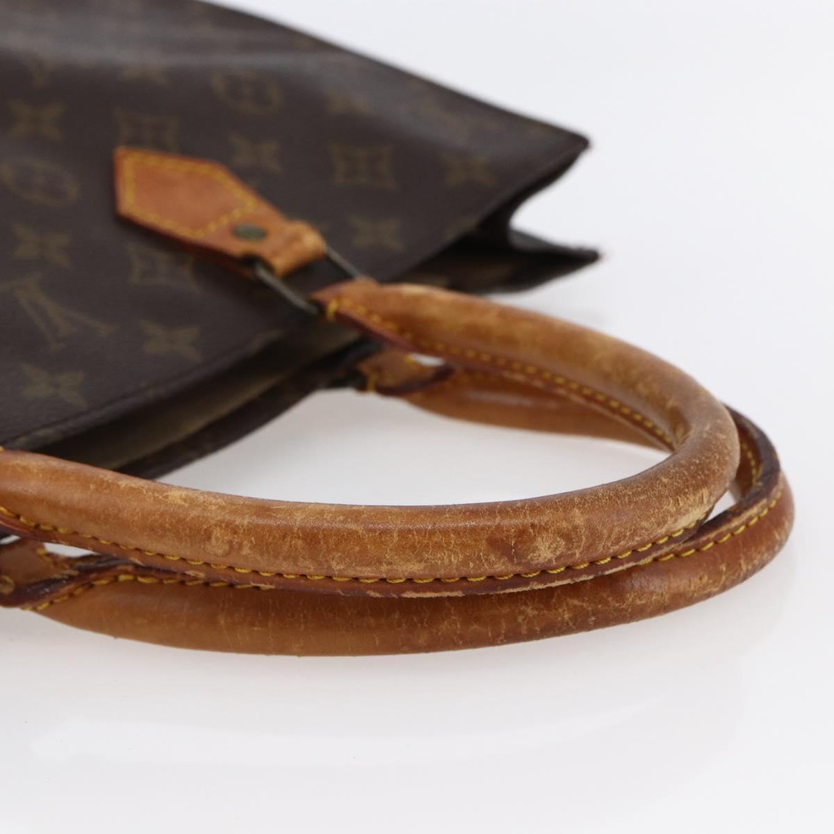 LOUIS VUITTON Monogram Sac Plat Hand Bag M51140 LV Auth 147130