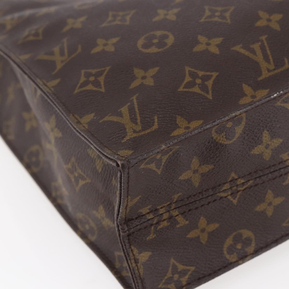 LOUIS VUITTON Monogram Sac Plat Hand Bag M51140 LV Auth 147131