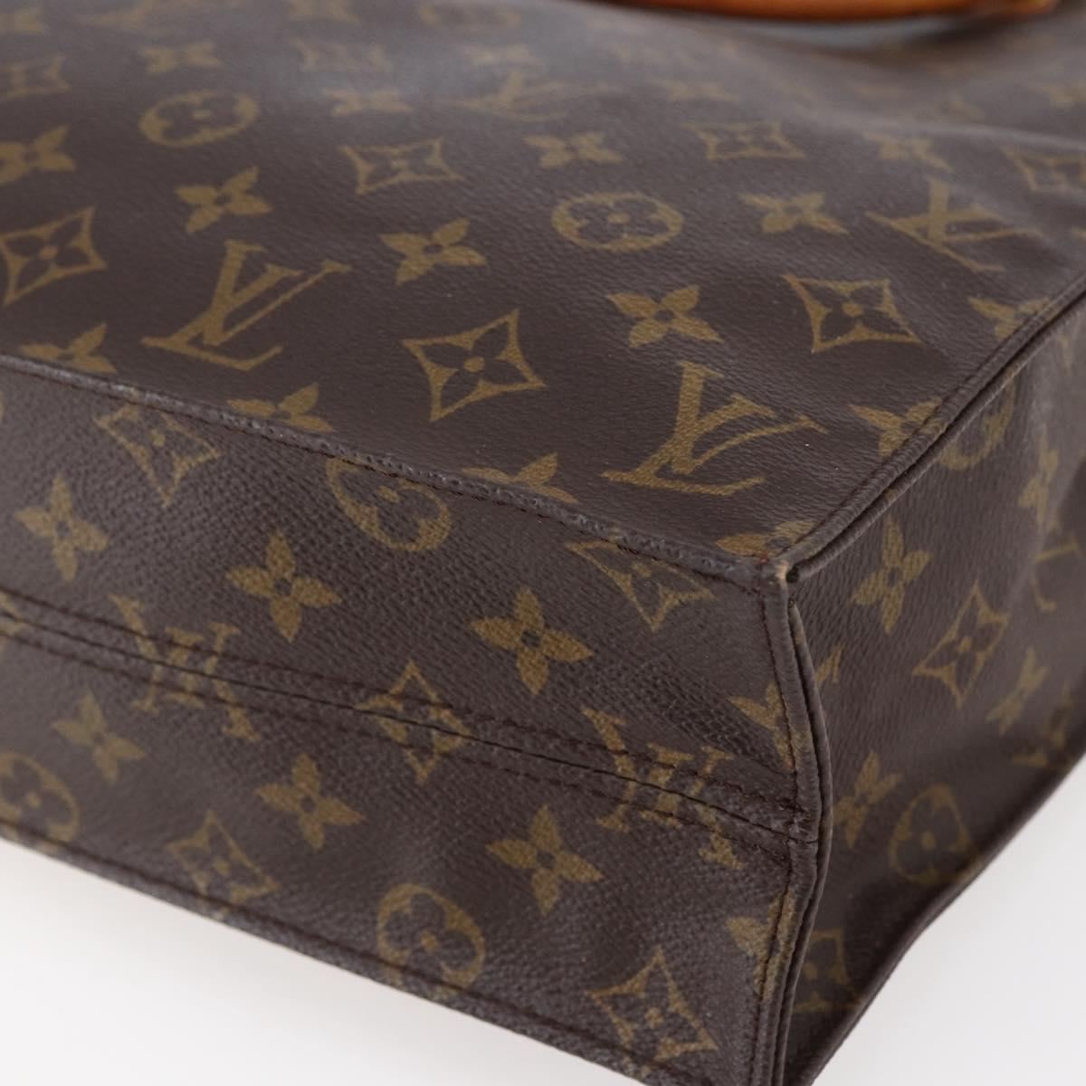 LOUIS VUITTON Monogram Sac Plat Hand Bag M51140 LV Auth 147131