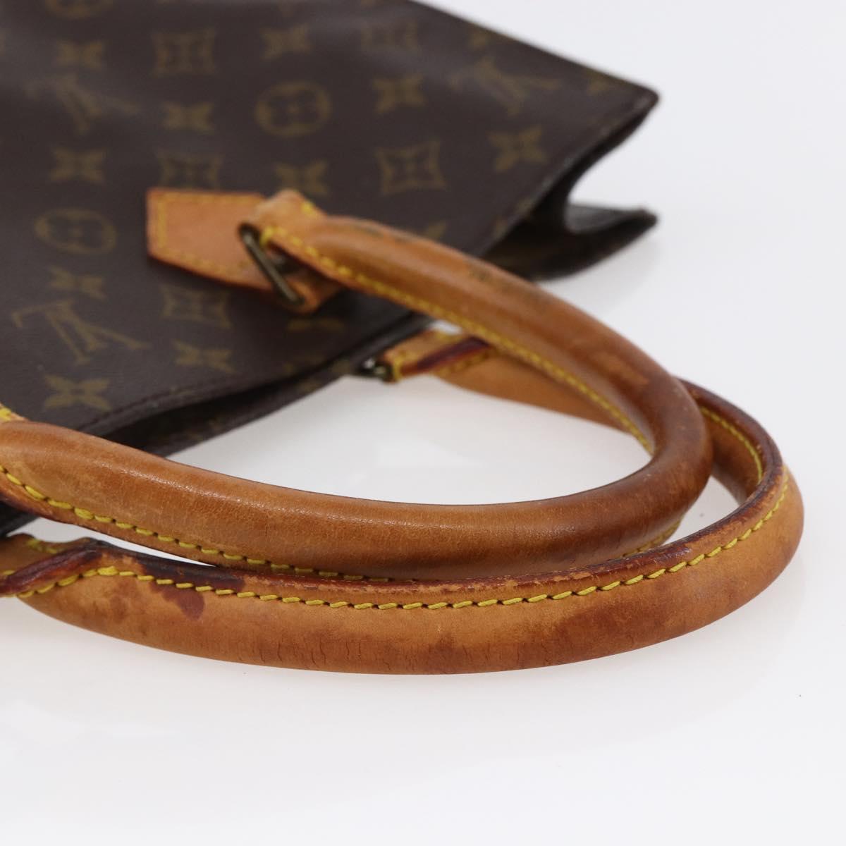 LOUIS VUITTON Monogram Sac Plat Hand Bag M51140 LV Auth 147131