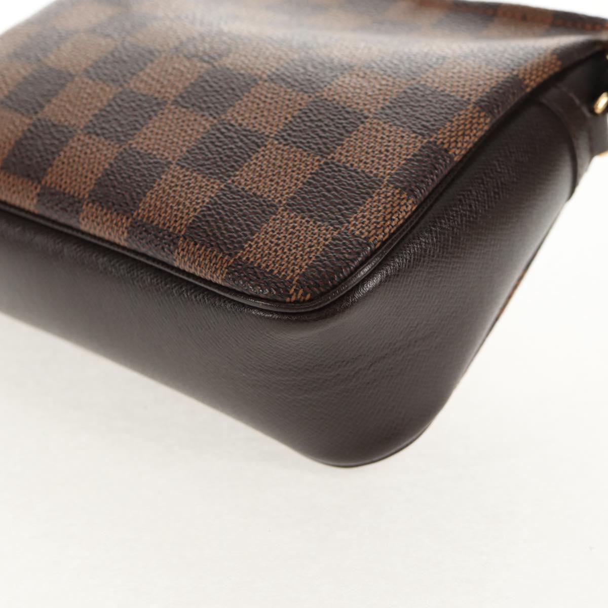 LOUIS VUITTON Damier Ebene Trousse Makeup Pouch N51982 LV Auth 147133V