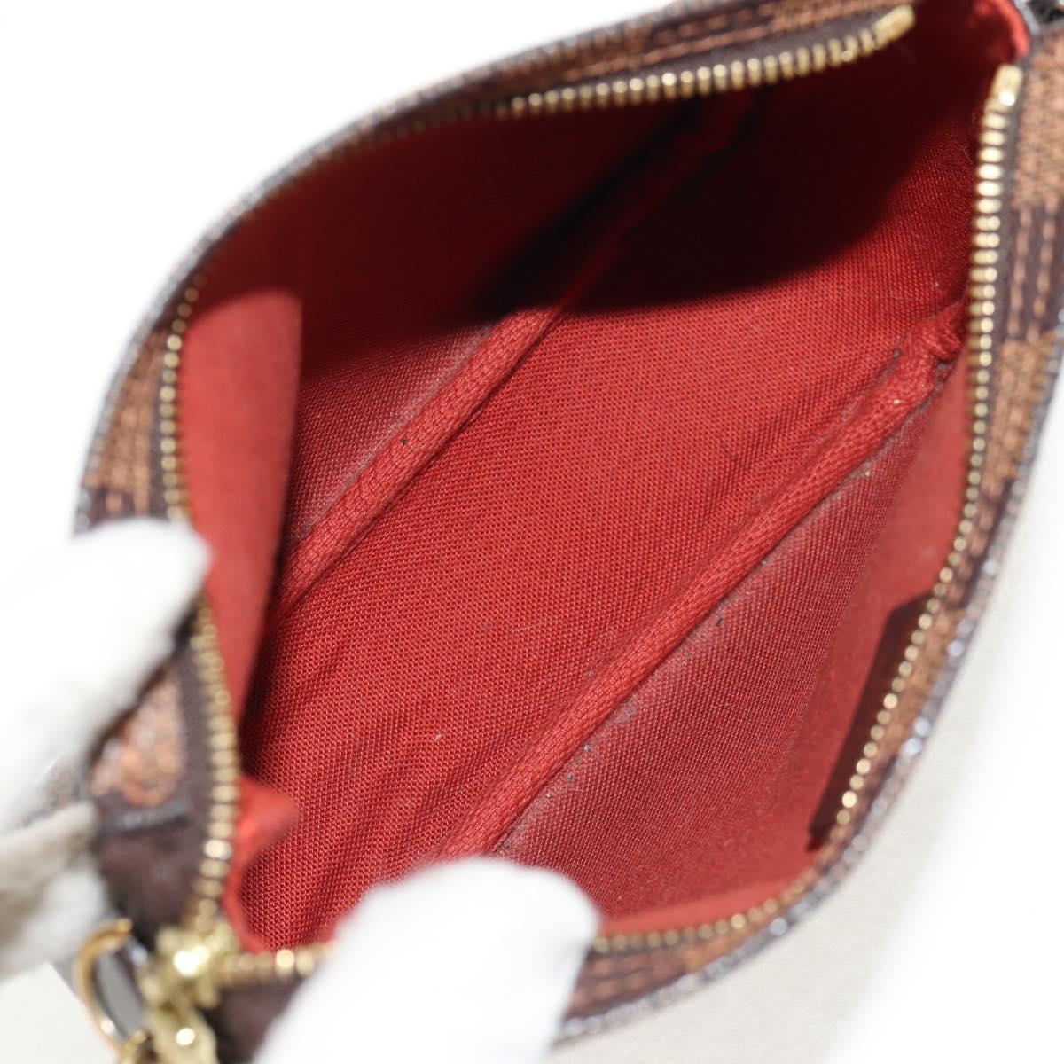 LOUIS VUITTON Damier Ebene Trousse Makeup Pouch N51982 LV Auth 147133V