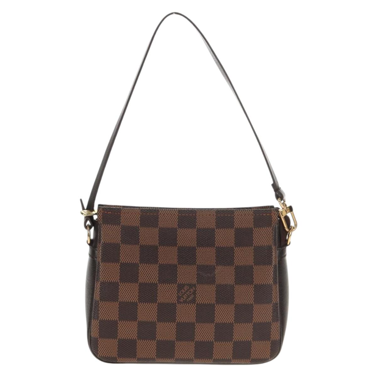 LOUIS VUITTON Damier Ebene Trousse Makeup Pouch N51982 LV Auth 147133V