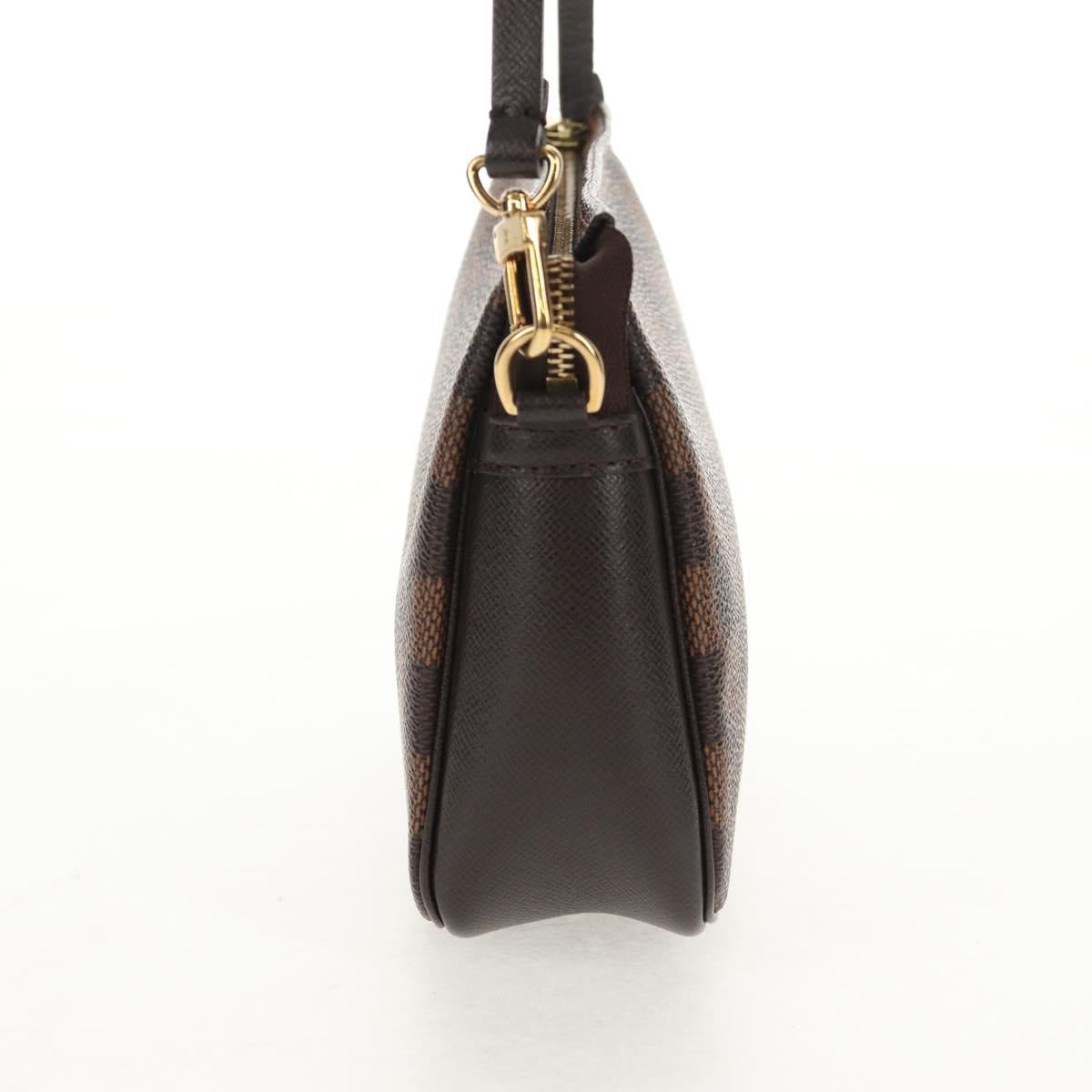 LOUIS VUITTON Damier Ebene Trousse Makeup Pouch N51982 LV Auth 147133V