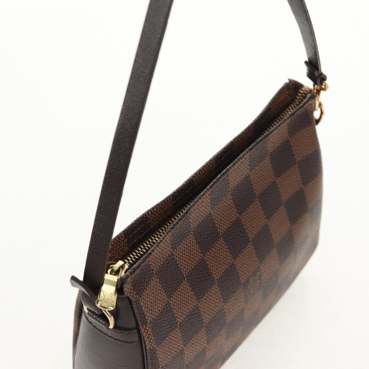 LOUIS VUITTON Damier Ebene Trousse Makeup Pouch N51982 LV Auth 147133V
