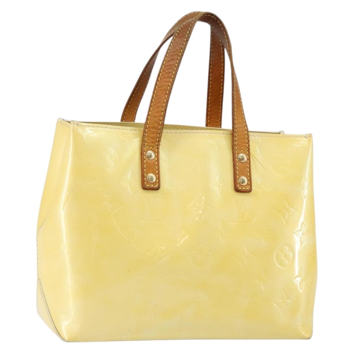 LOUIS VUITTON Monogram Vernis Reade PM Hand Bag Perle M91336 LV Auth 147136