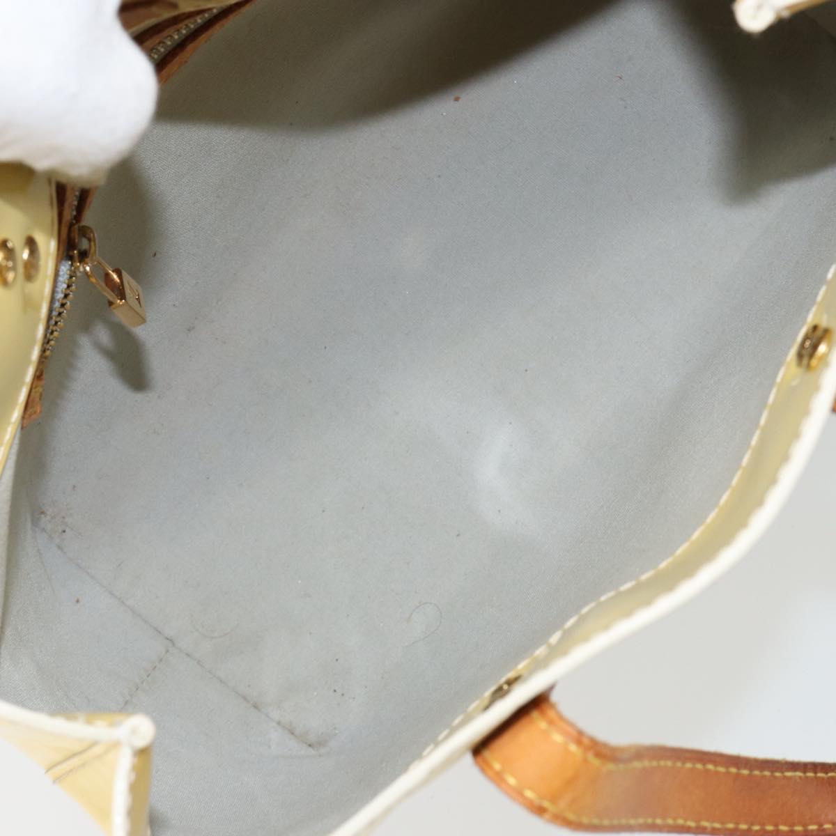 LOUIS VUITTON Monogram Vernis Reade PM Hand Bag Perle M91336 LV Auth 147136