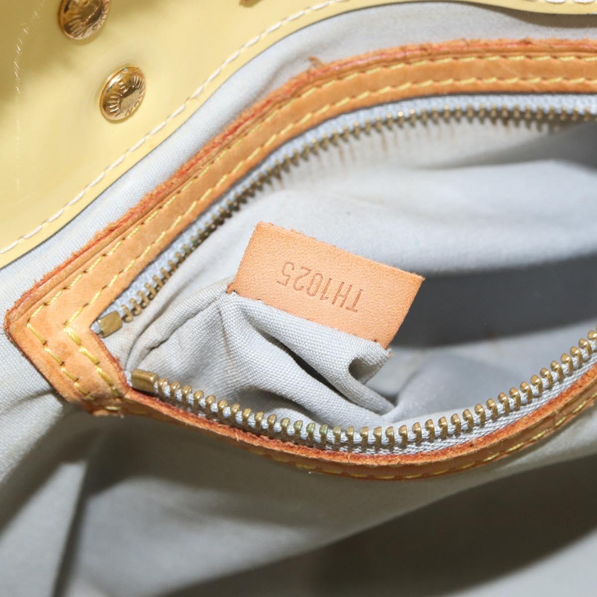 LOUIS VUITTON Monogram Vernis Reade PM Hand Bag Perle M91336 LV Auth 147136