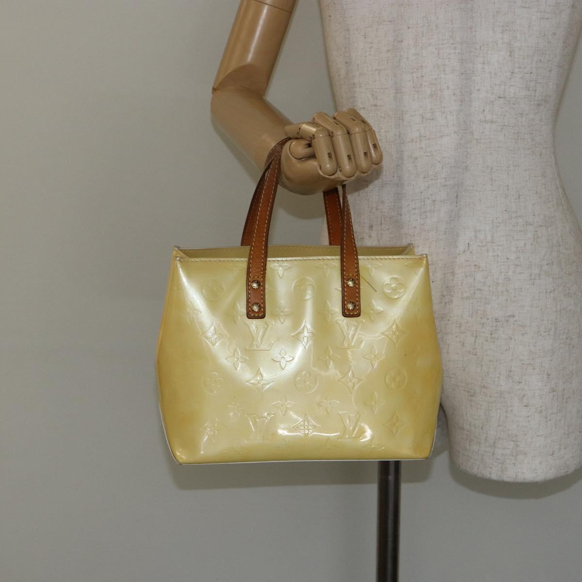 LOUIS VUITTON Monogram Vernis Reade PM Hand Bag Perle M91336 LV Auth 147136