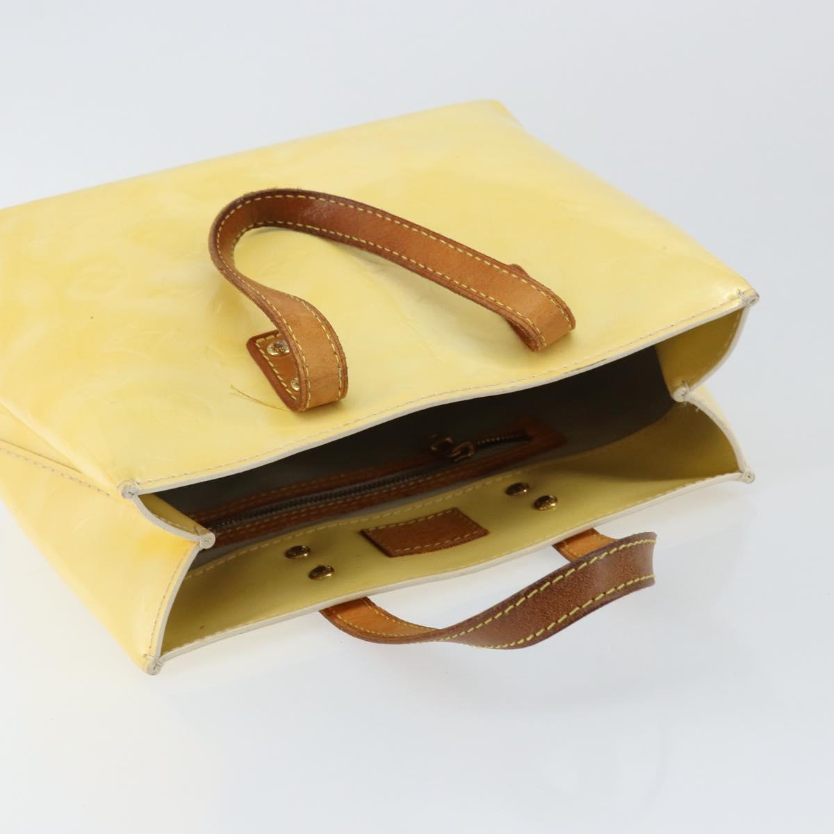 LOUIS VUITTON Monogram Vernis Reade PM Hand Bag Perle M91336 LV Auth 147136