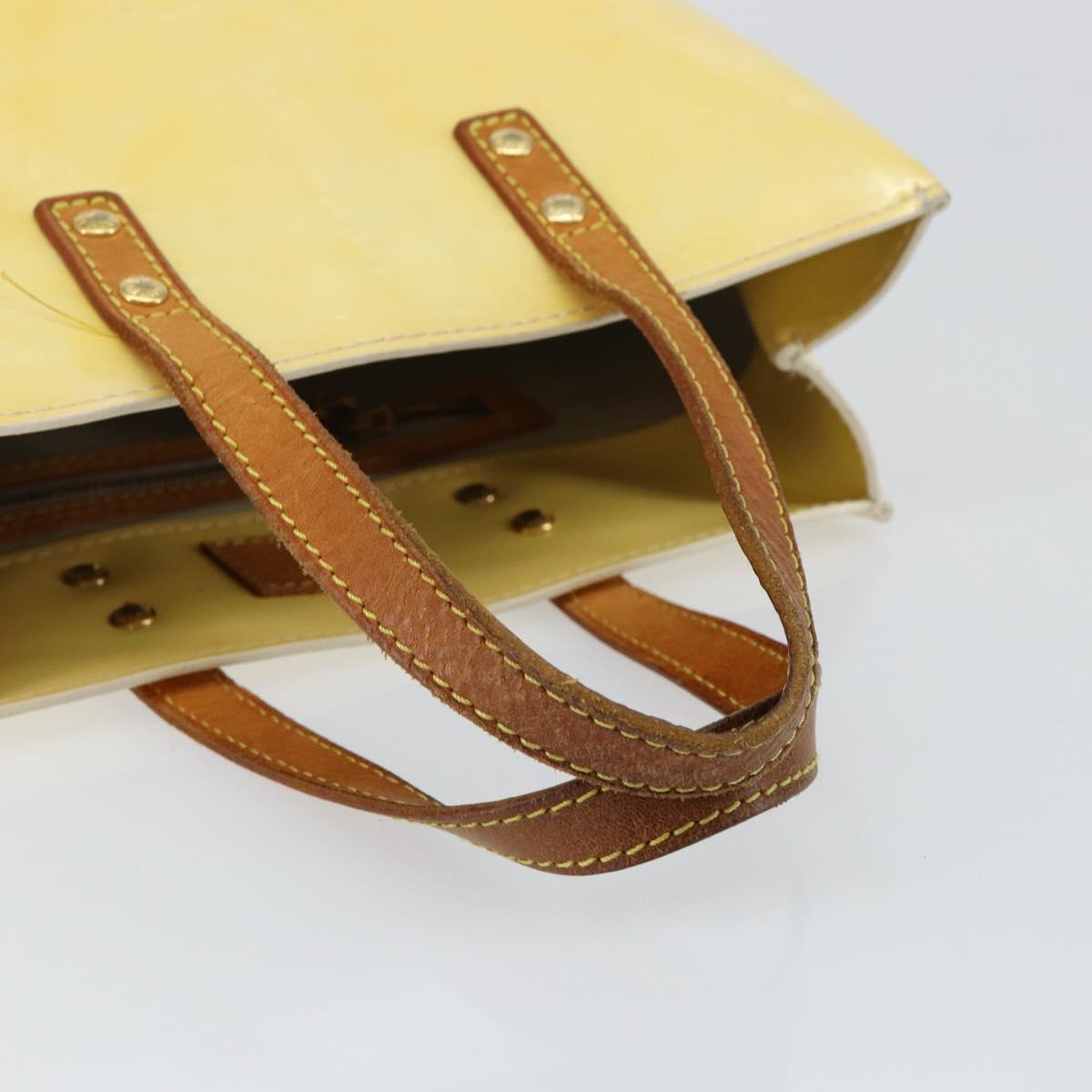 LOUIS VUITTON Monogram Vernis Reade PM Hand Bag Perle M91336 LV Auth 147136