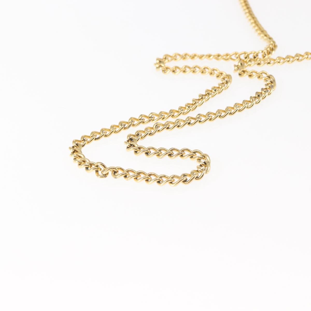 Salvatore Ferragamo Chain Gancini Shoulder Bag Enamel Black Gold Auth 147138