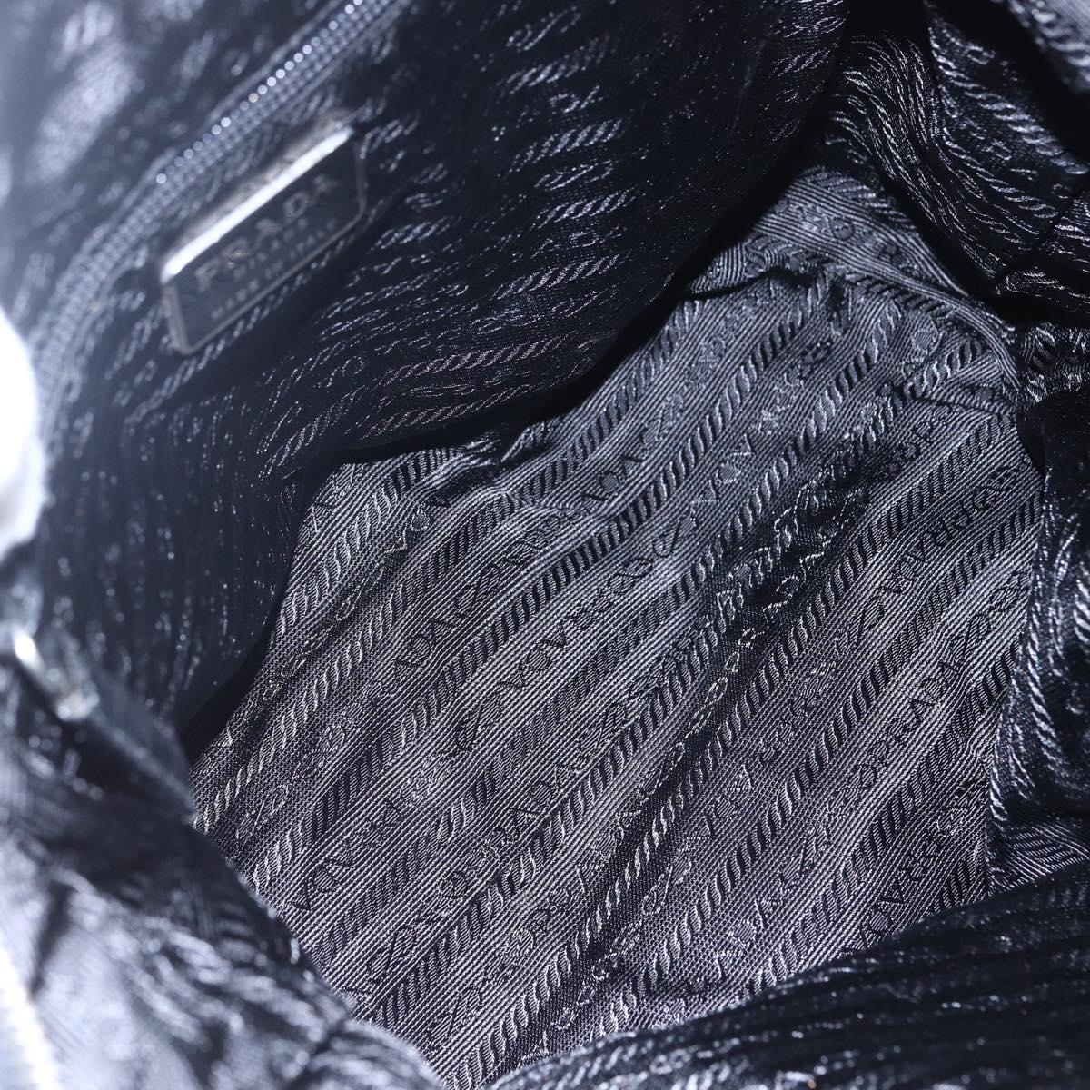 PRADA Shoulder Bag Nylon Leather Pink Black Silver Auth 147139