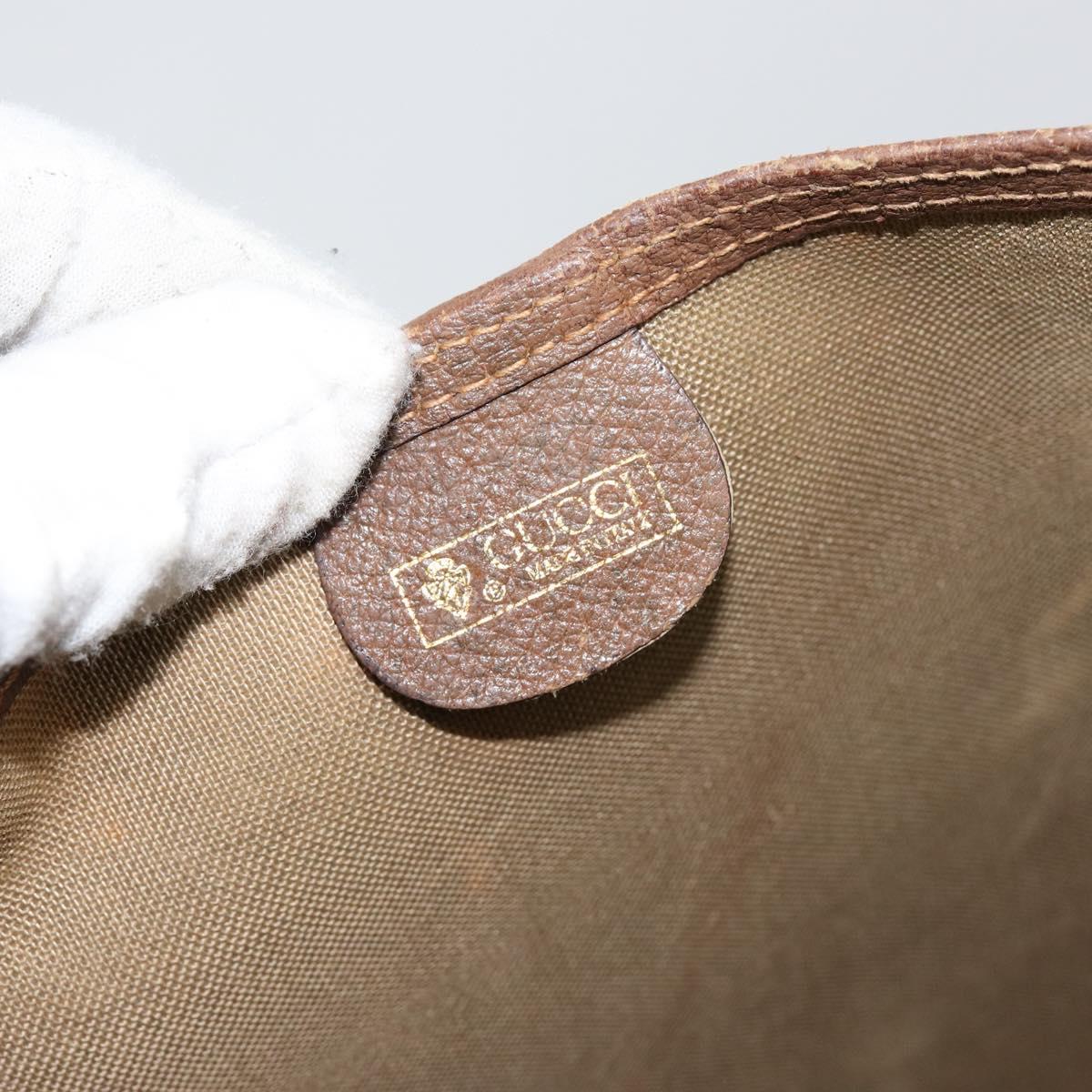 GUCCI GG Supreme Web Sherry Line Tote Bag PVC Beige Gold 002 58 6487 Auth 147143