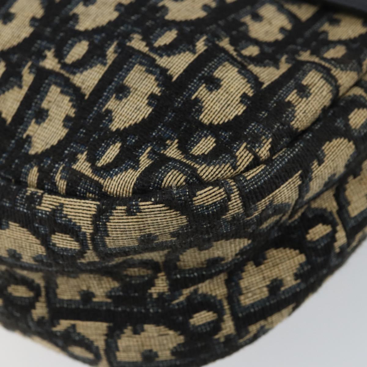 Christian Dior Trotter Canvas Shoulder Bag Navy Auth 147153