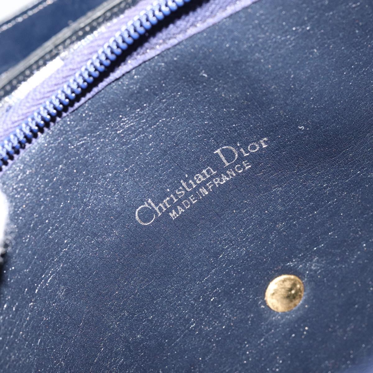 Christian Dior Trotter Canvas Shoulder Bag Navy Auth 147153