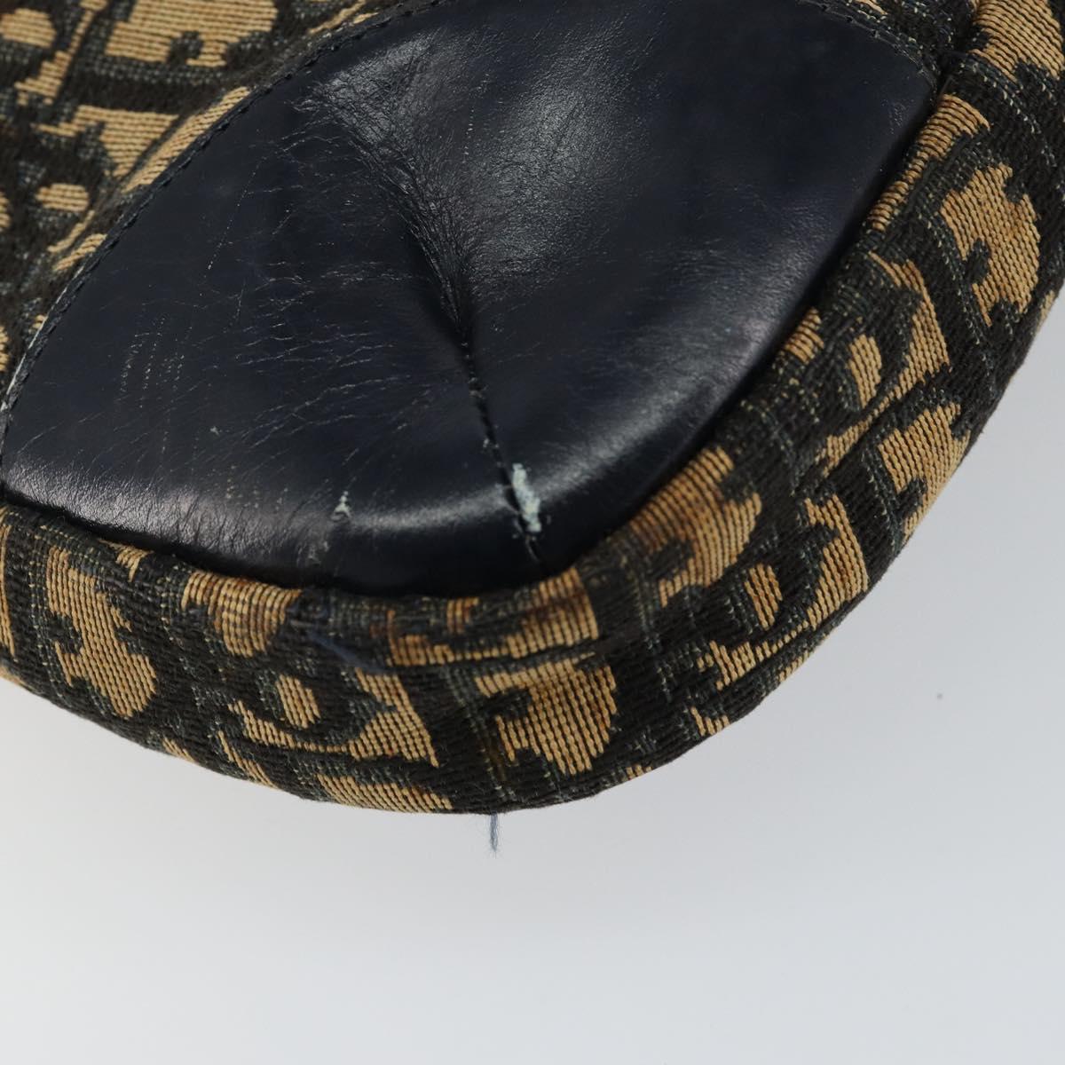 Christian Dior Trotter Canvas Shoulder Bag Navy Auth 147154