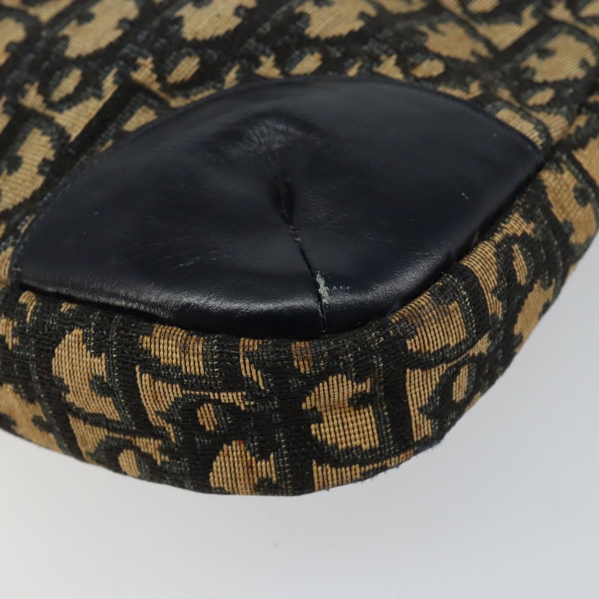 Christian Dior Trotter Canvas Shoulder Bag Navy Auth 147154