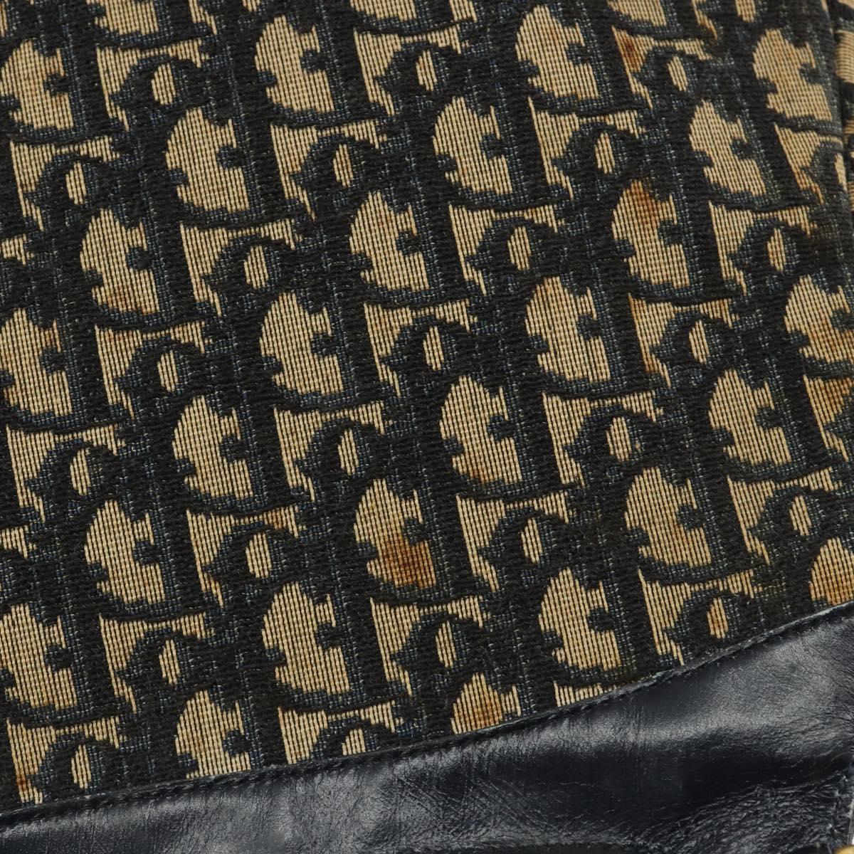 Christian Dior Trotter Canvas Shoulder Bag Navy Auth 147154