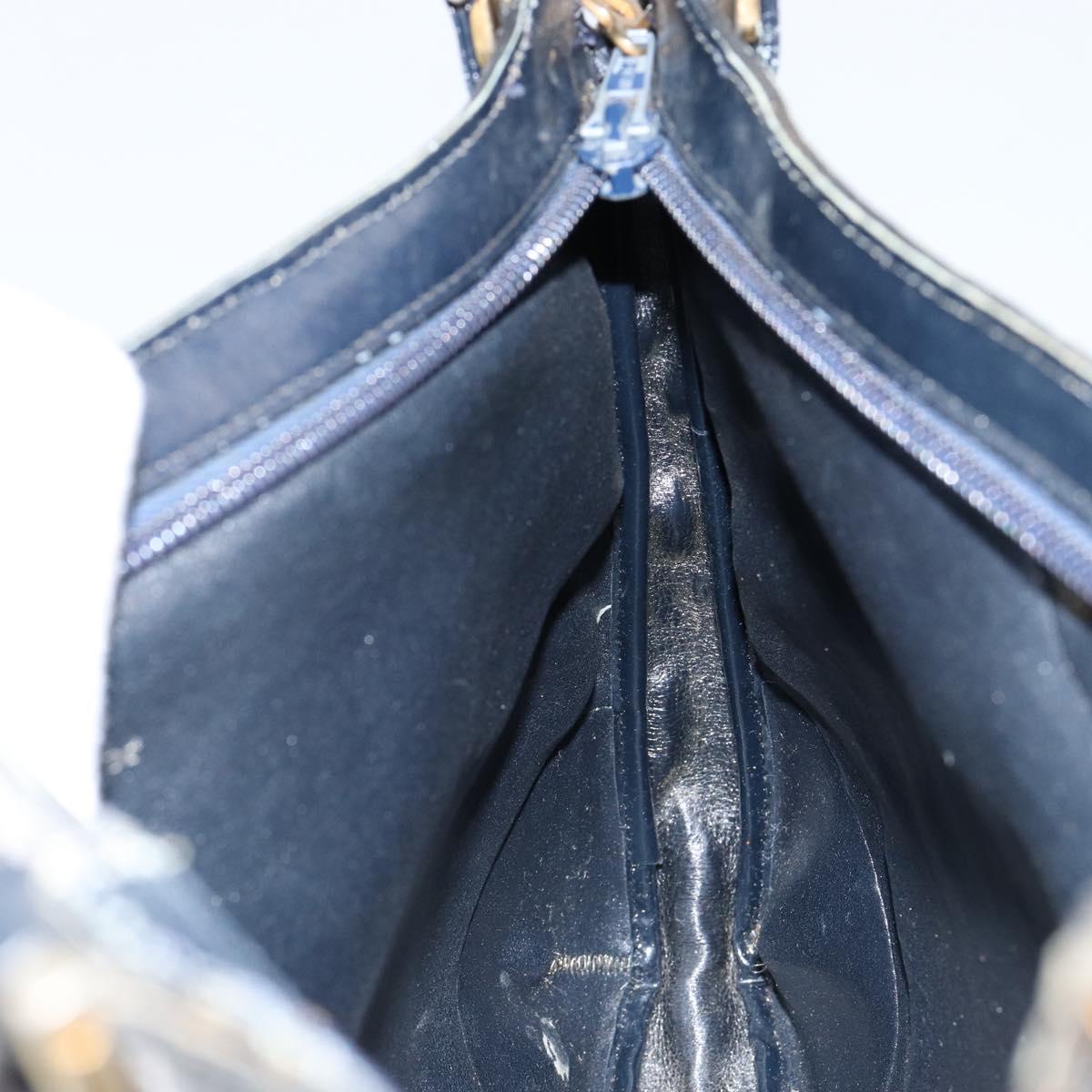 Christian Dior Trotter Canvas Shoulder Bag Navy Auth 147154