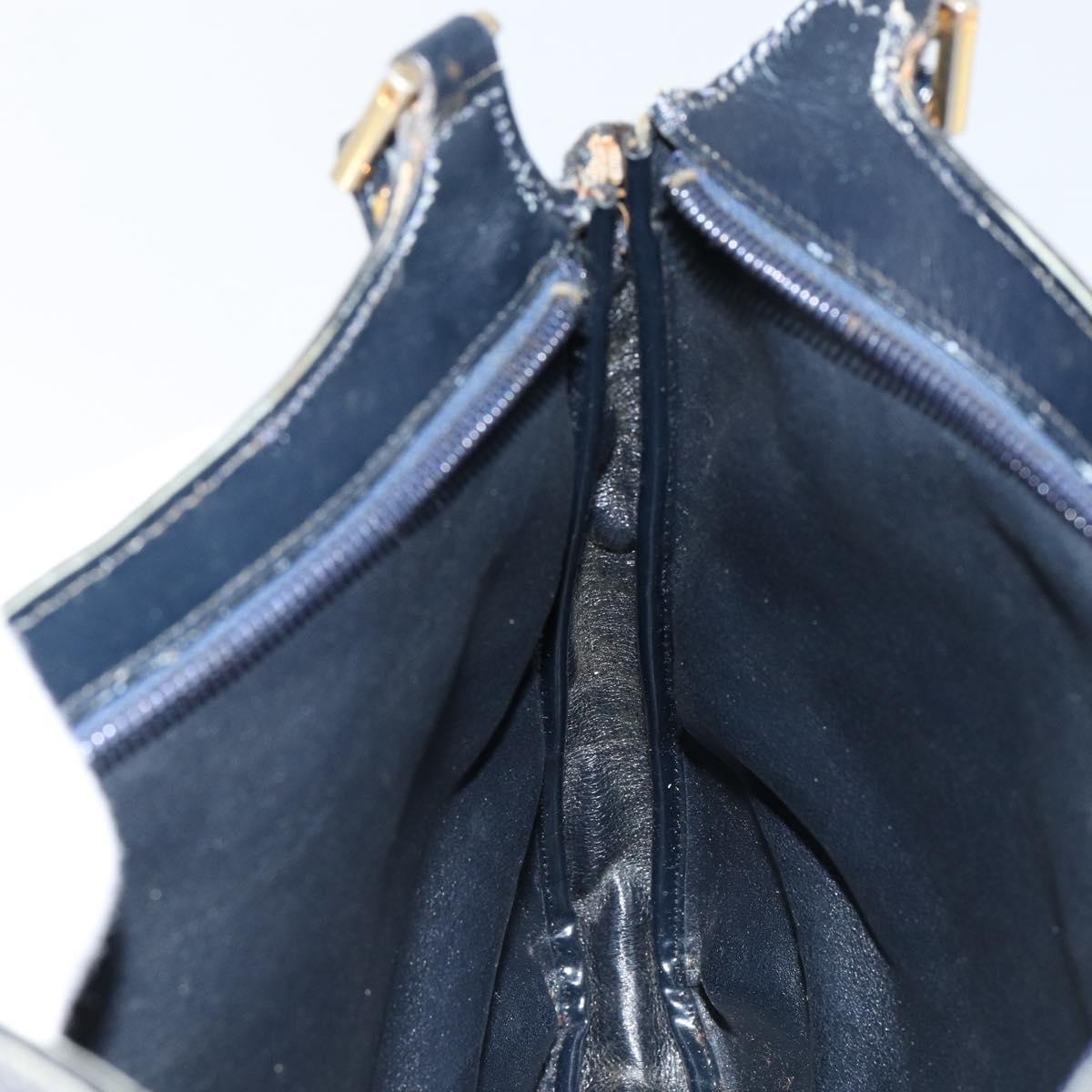 Christian Dior Trotter Canvas Shoulder Bag Navy Auth 147154