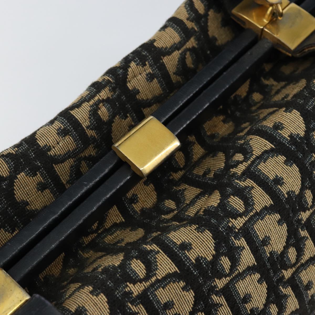 Christian Dior Trotter Canvas Hand Bag Navy Auth 147155