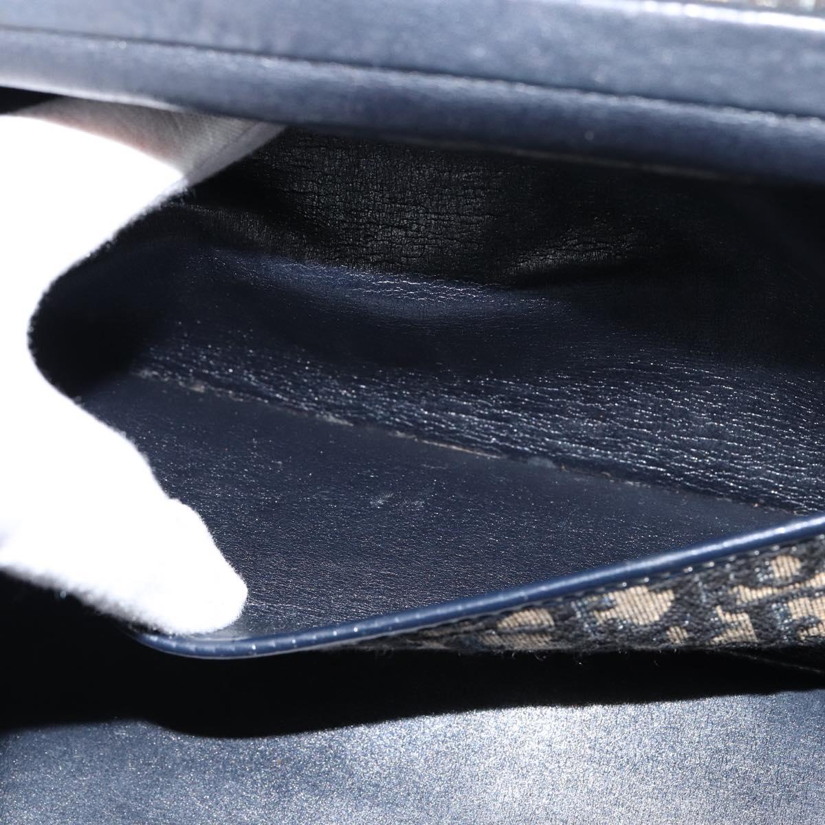 Christian Dior Trotter Canvas Hand Bag Navy Auth 147155