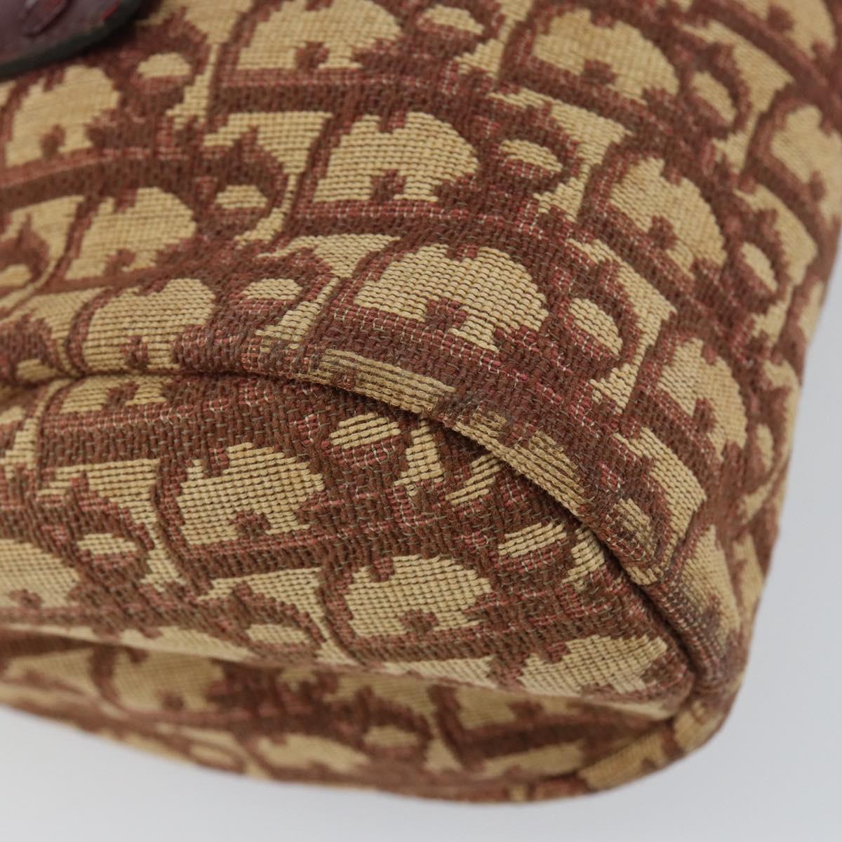 Christian Dior Trotter Canvas Hand Bag Red Auth 147157