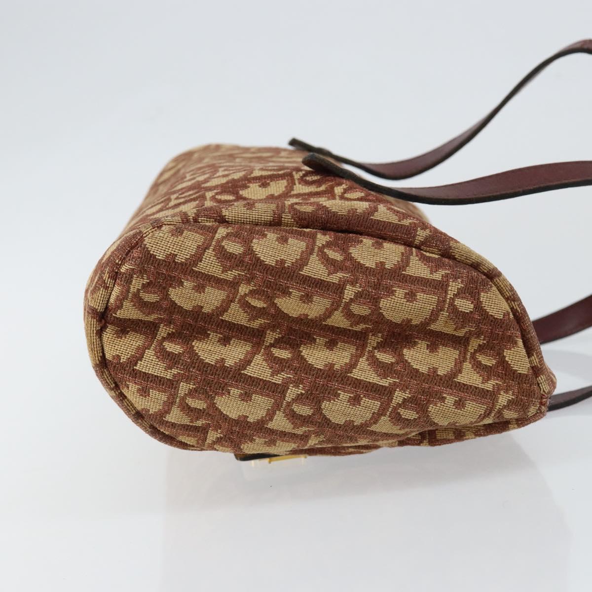 Christian Dior Trotter Canvas Hand Bag Red Auth 147157