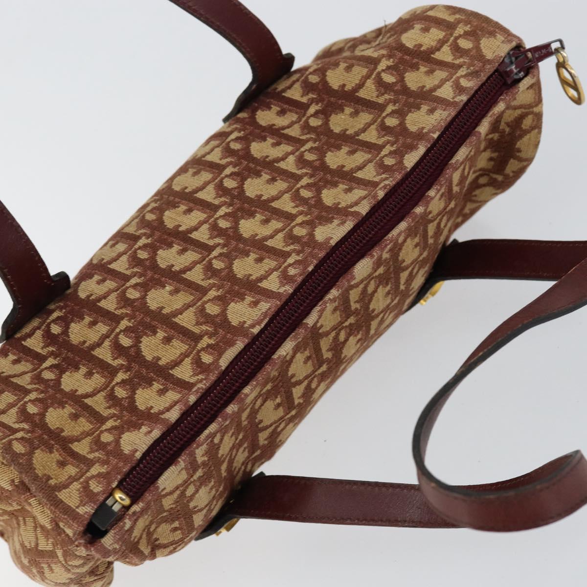 Christian Dior Trotter Canvas Hand Bag Red Auth 147157