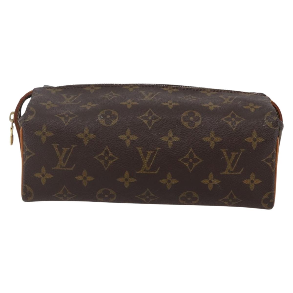 LOUIS VUITTON Monogram Trousse Patte Pression Cosmetic Pouch M47636 Auth 147161