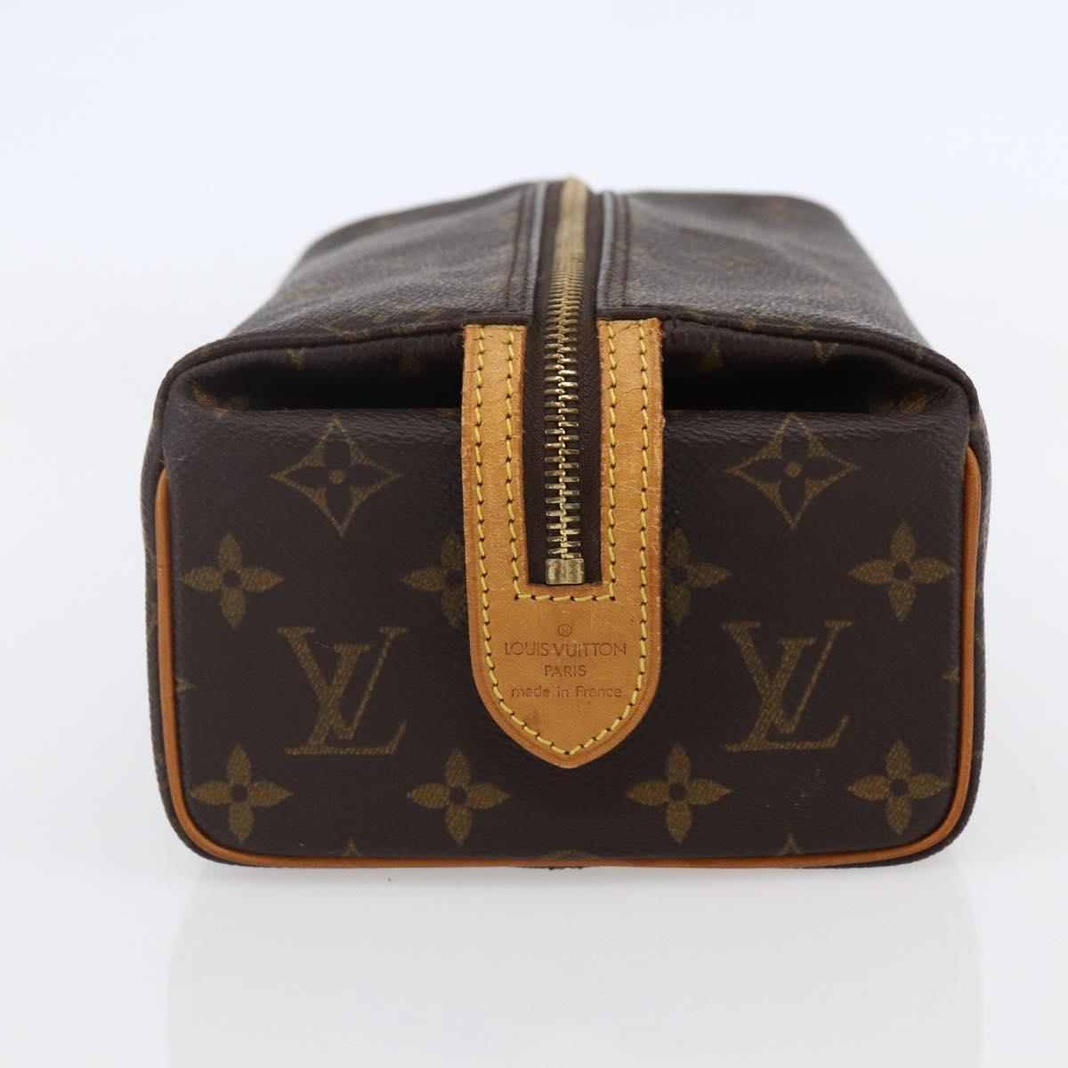 LOUIS VUITTON Monogram Trousse Patte Pression Cosmetic Pouch M47636 Auth 147161