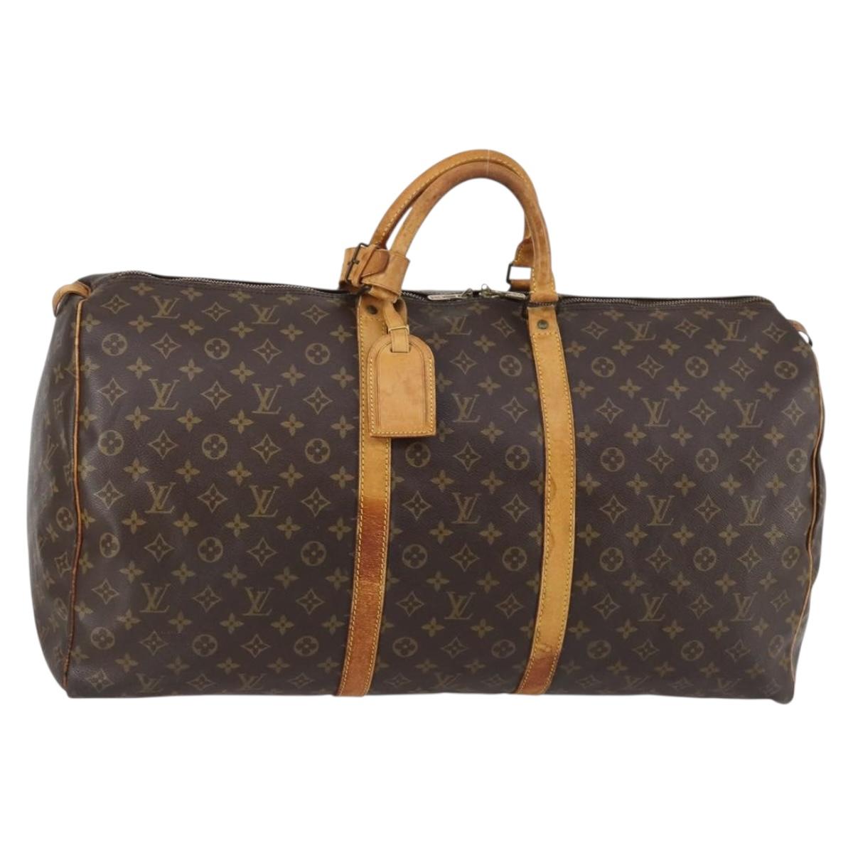 LOUIS VUITTON Monogram Keepall 60 Boston Bag M41422 LV Auth 147183
