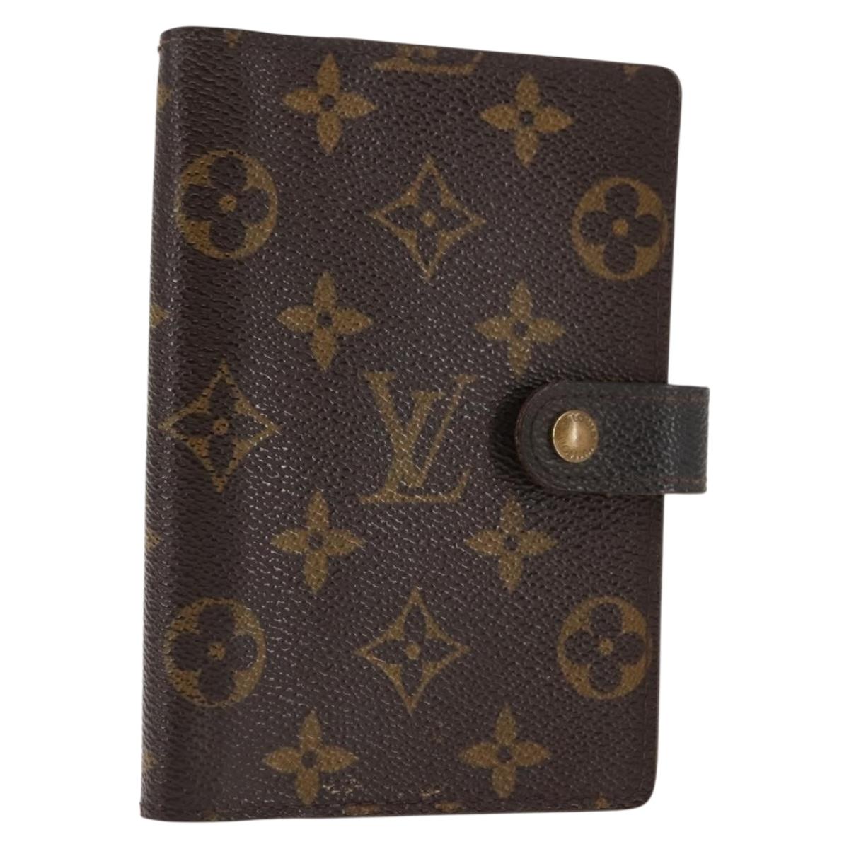 LOUIS VUITTON Monogram Agenda PM Day Planner Cover R20005 LV Auth 147184