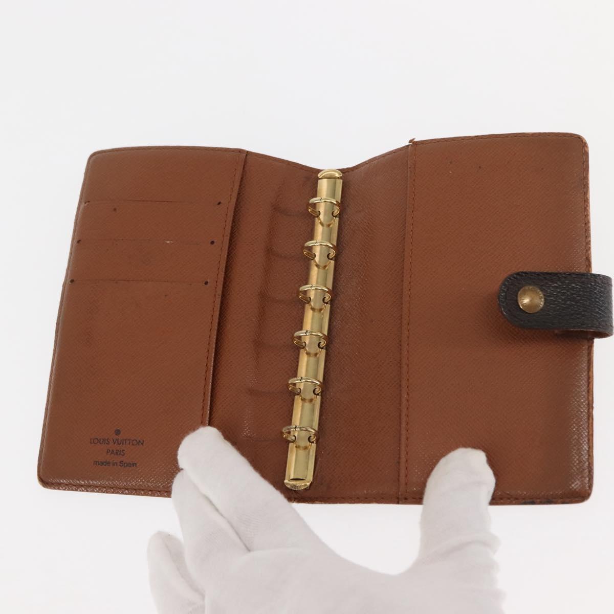 LOUIS VUITTON Monogram Agenda PM Day Planner Cover R20005 LV Auth 147184