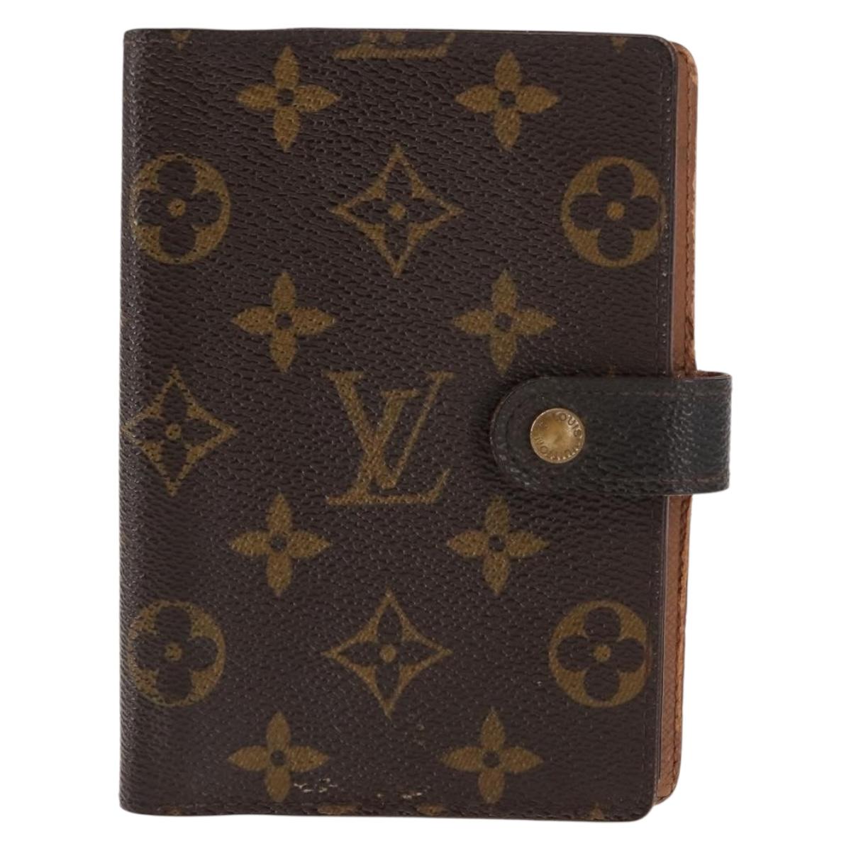 LOUIS VUITTON Monogram Agenda PM Day Planner Cover R20005 LV Auth 147184